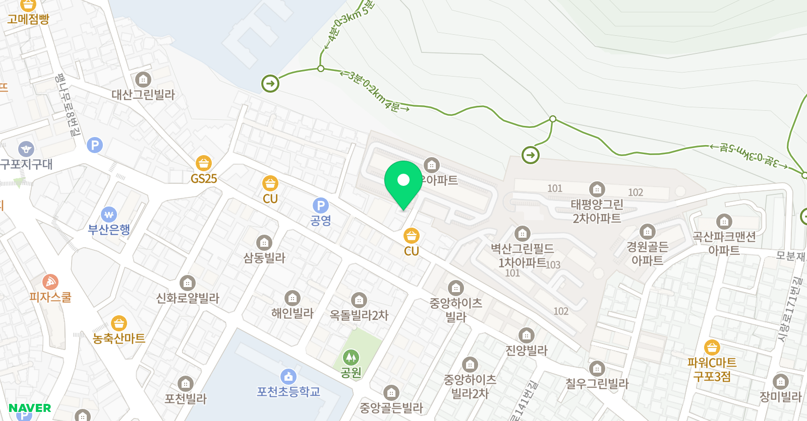 동아뮤즈 예능학원 위치