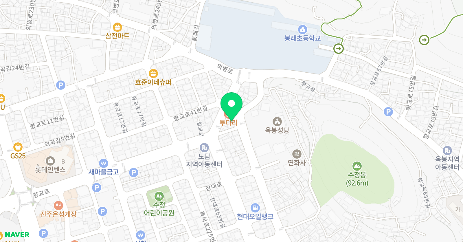 아트숲 나래 미술학원 위치