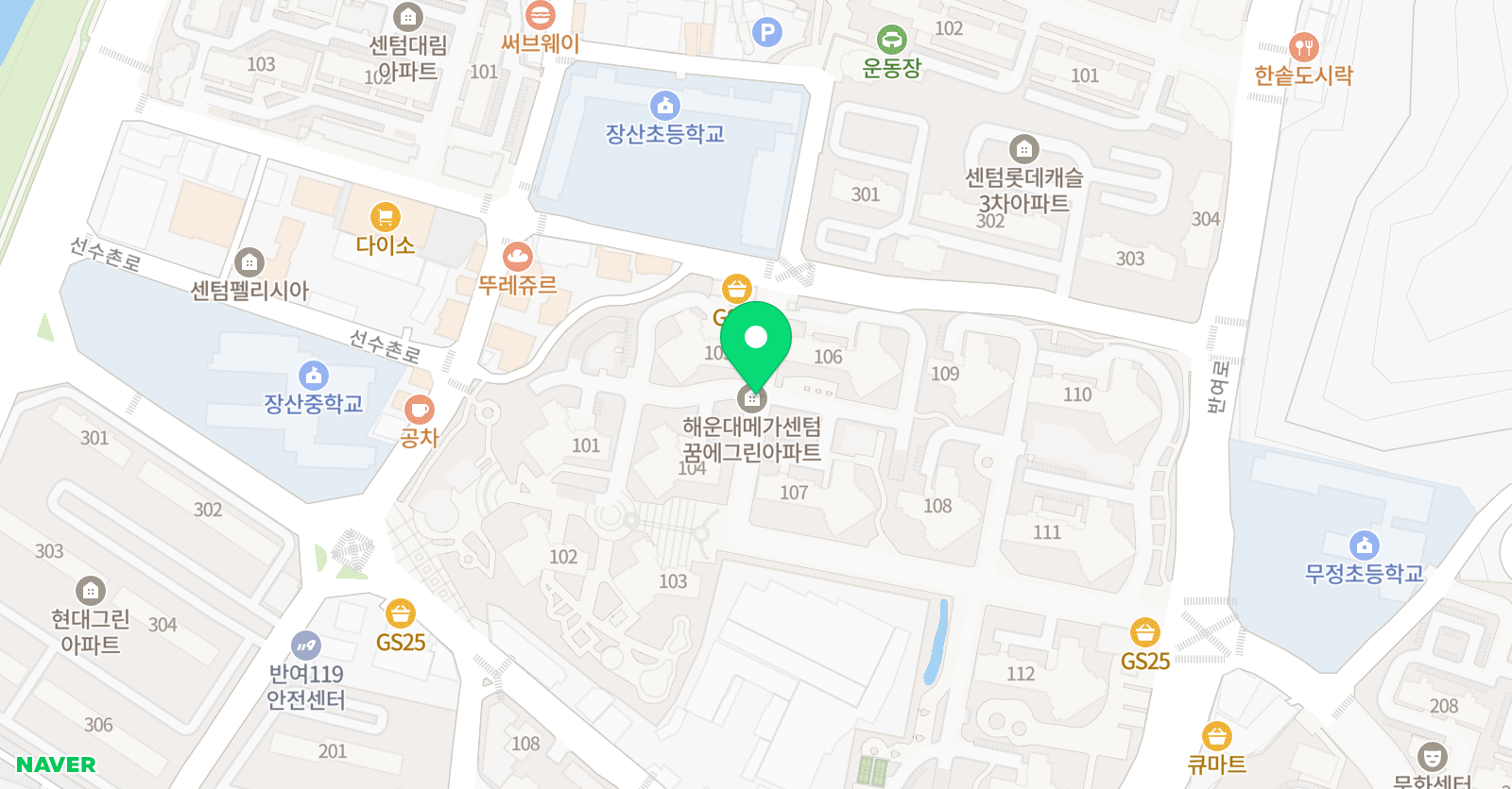 크리아트 메가센텀반여 미술 위치