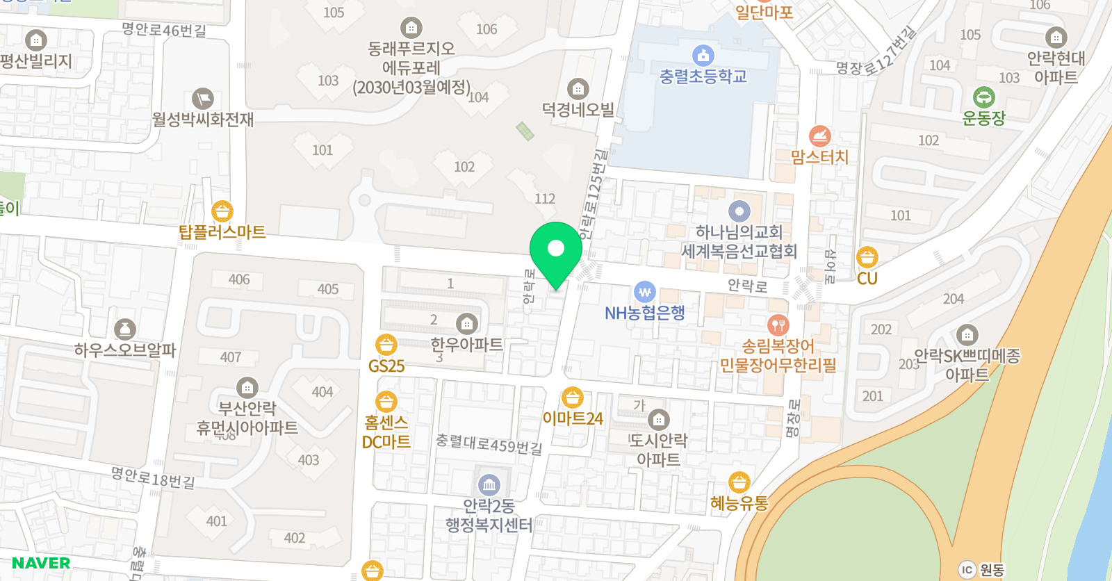 강앤정 영수학원 위치