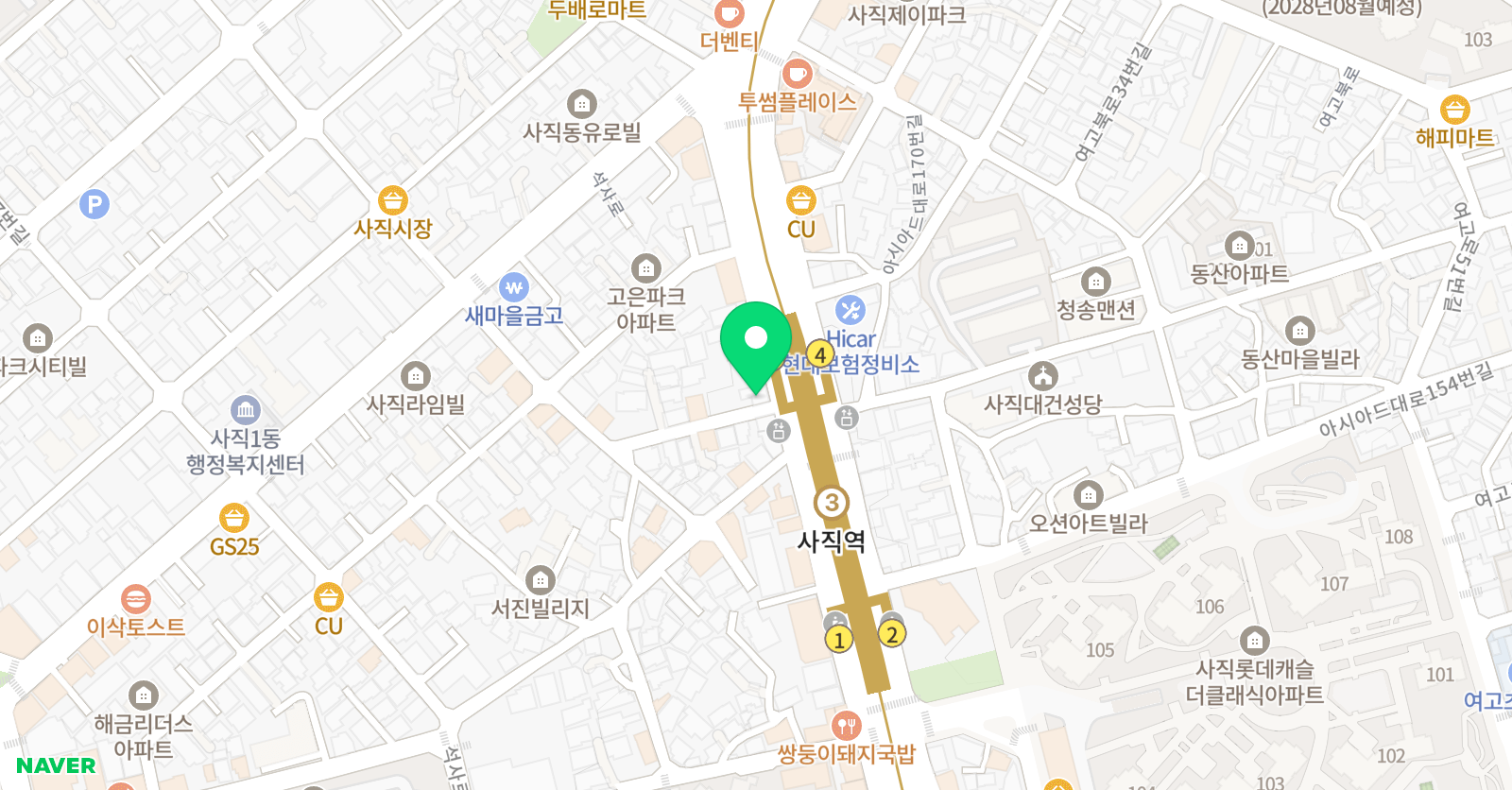 단수학전문 학원 위치