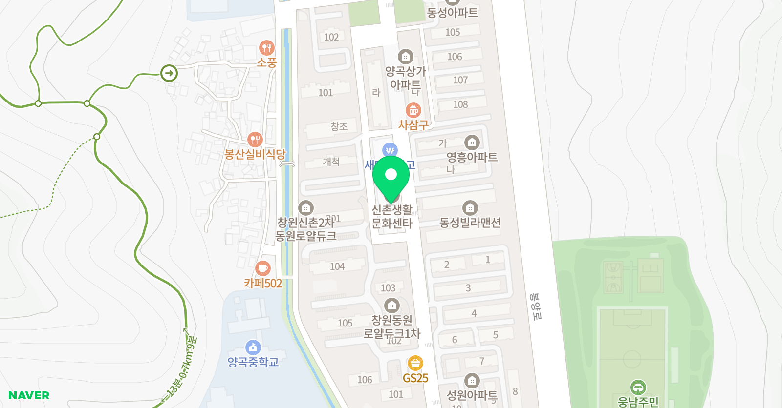 빨간펜 수학의달인 창원신촌점 위치
