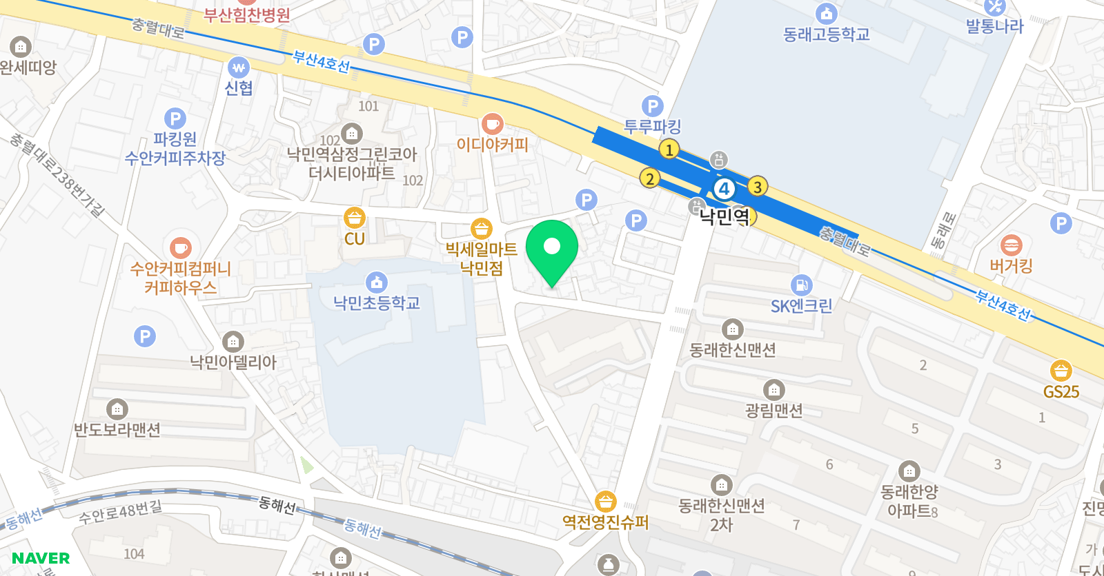 낙민뮤즈 음악학원 위치