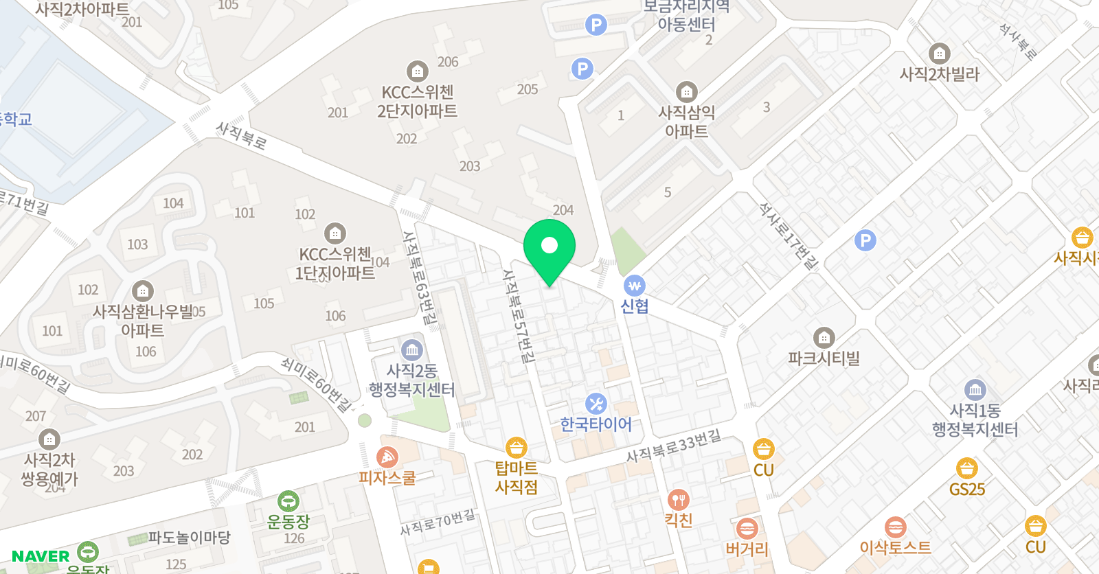YBM잉글루 부산사직 제1캠퍼스 위치