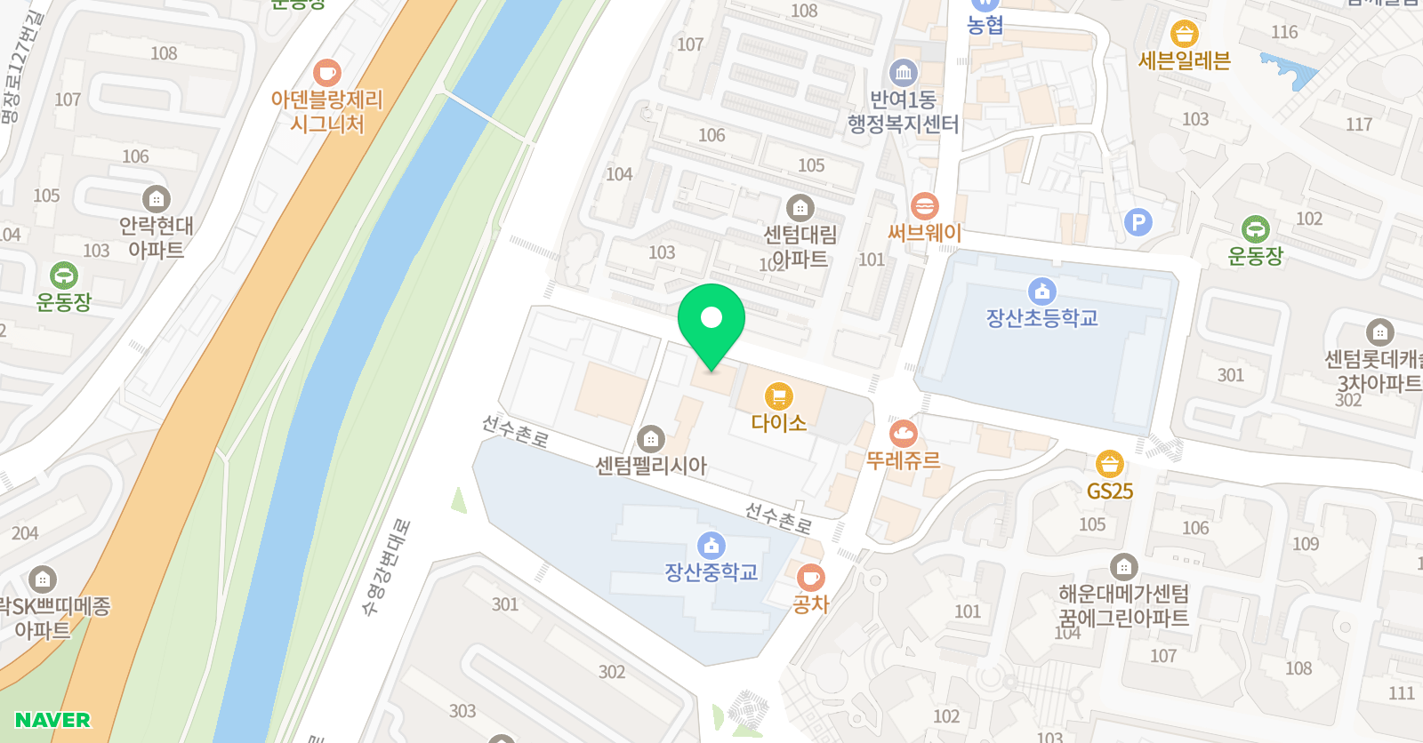 센텀가우디미술학원 위치