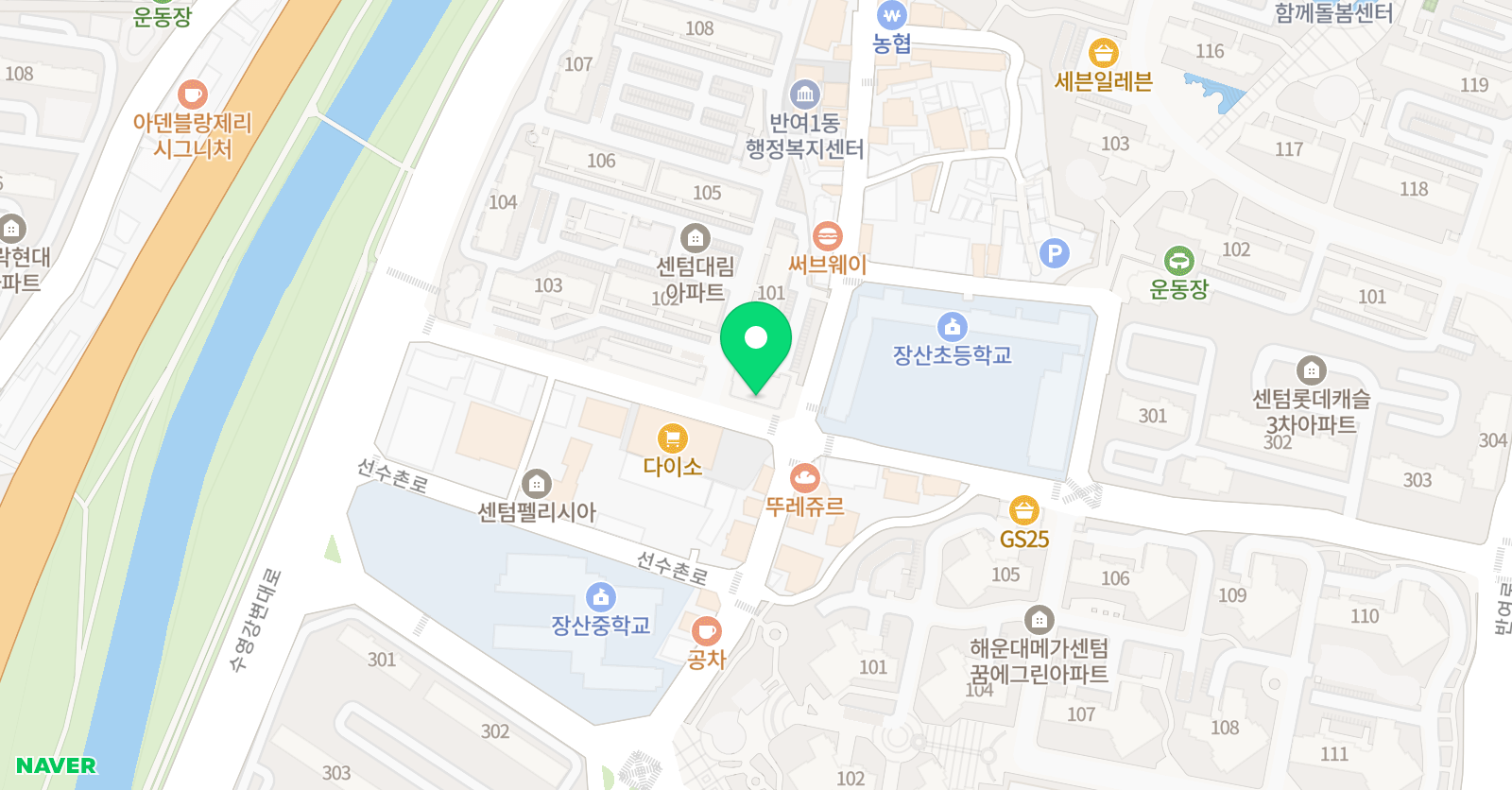 벙커 영어 위치