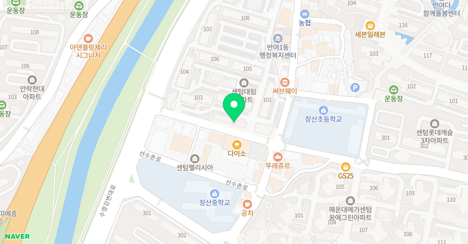 차이랑 중국어 반여캠퍼스 위치