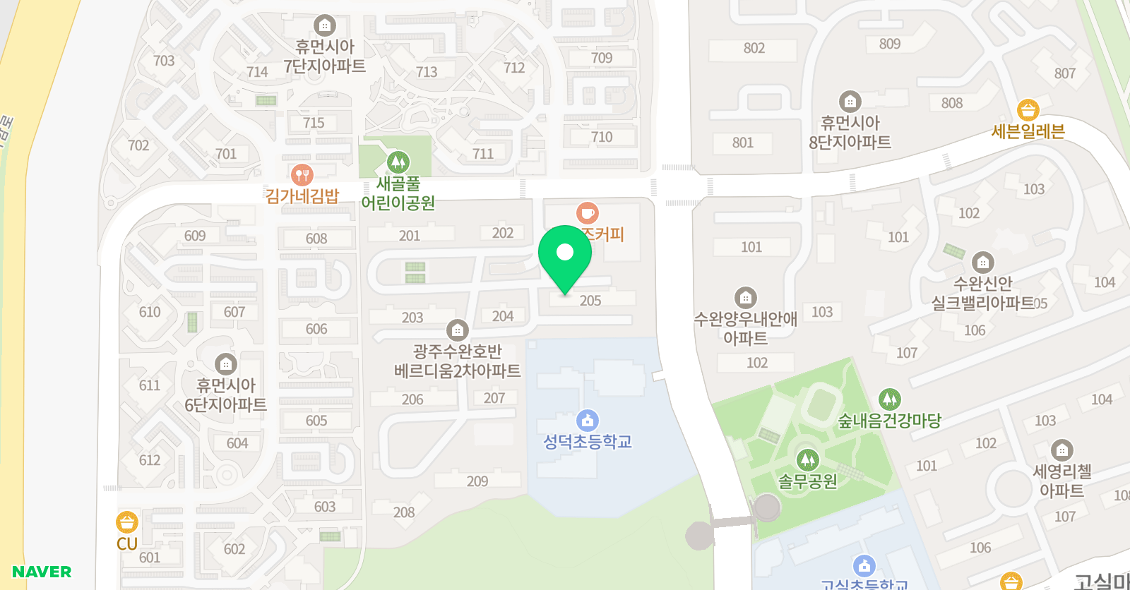빨간펜수학의달인 수완호반2차점 위치
