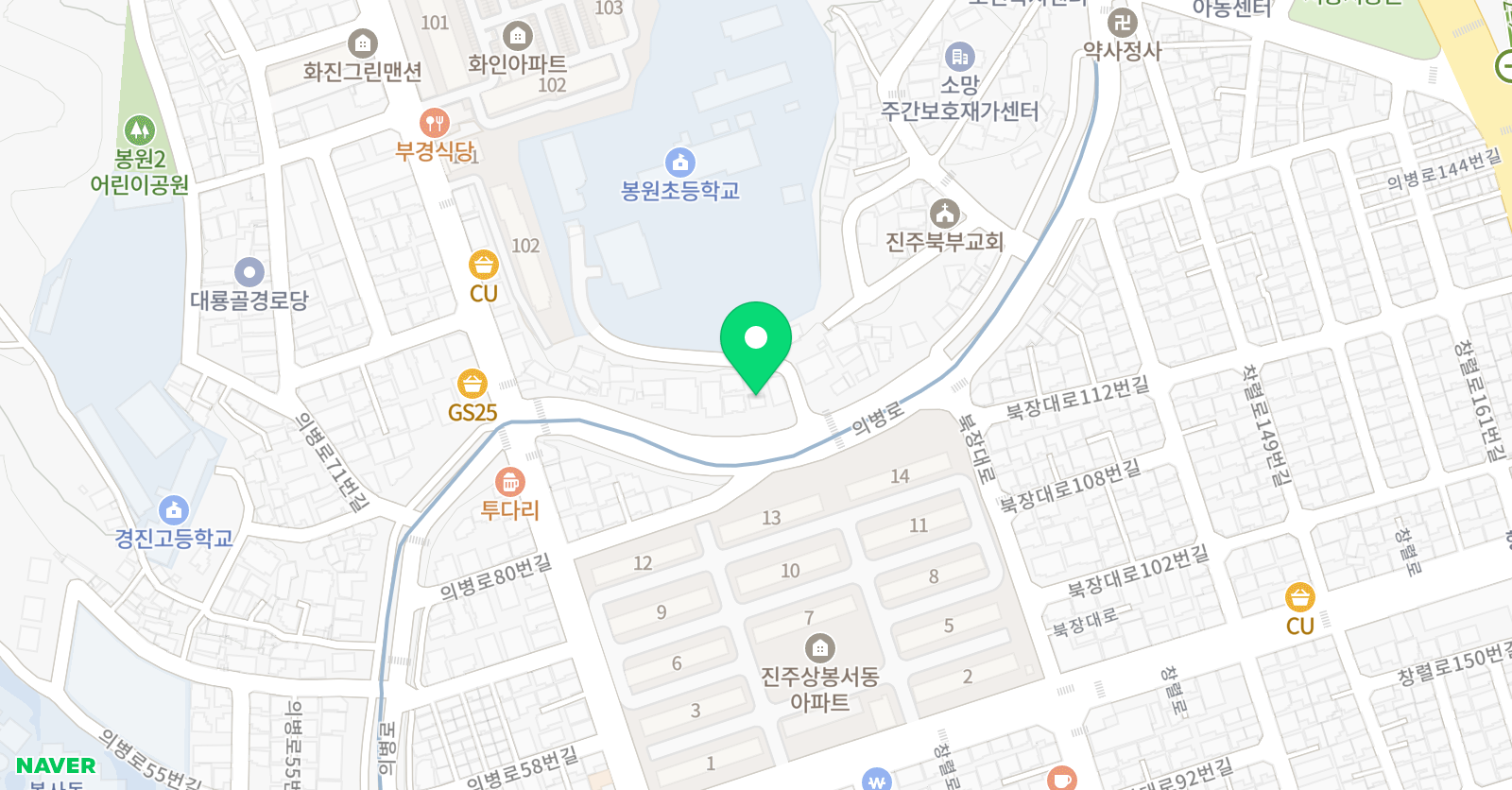 굵은터치 미술학원 위치