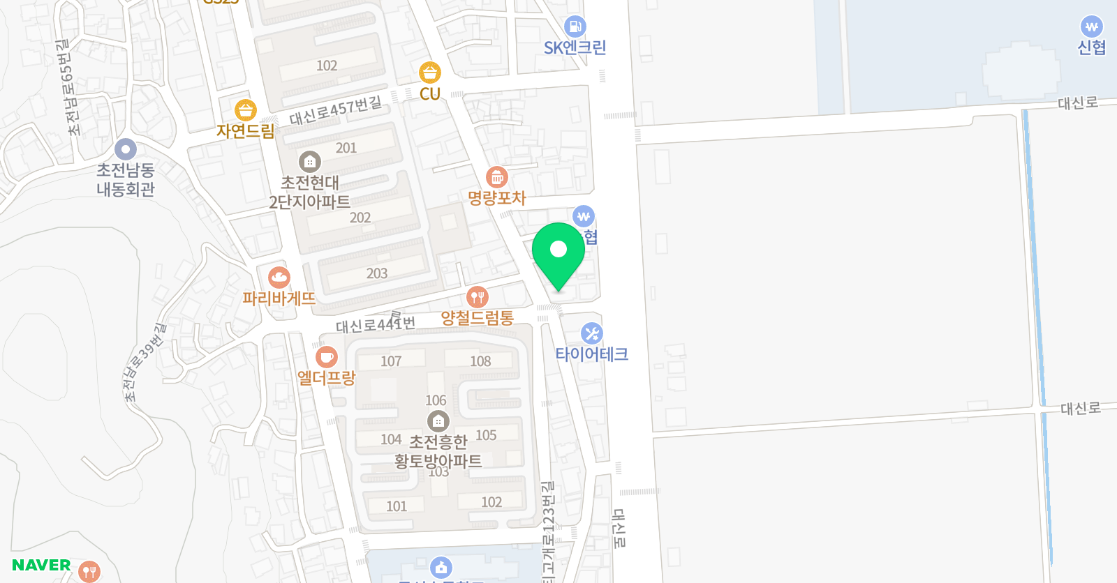 꾸메땅 진주초장센터 위치