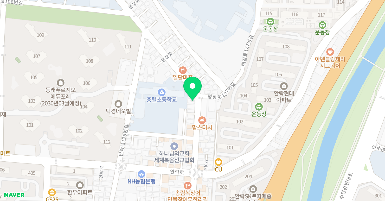 스마트해법 수학 안락현대점 위치