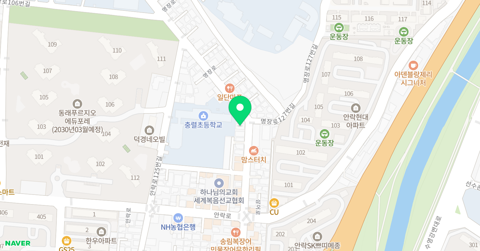 스마트해법 영어 명장현대교습소 위치