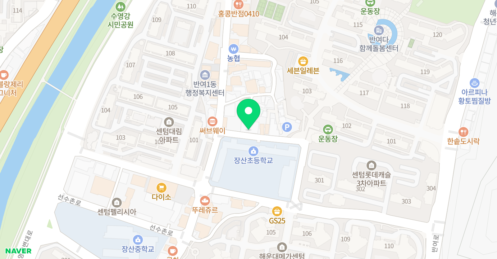센텀 어학원 위치