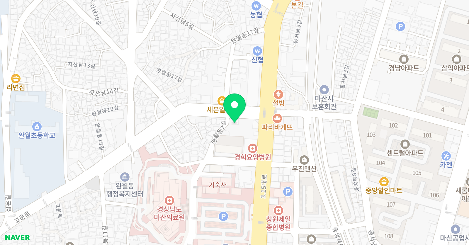 아샘 학원 위치