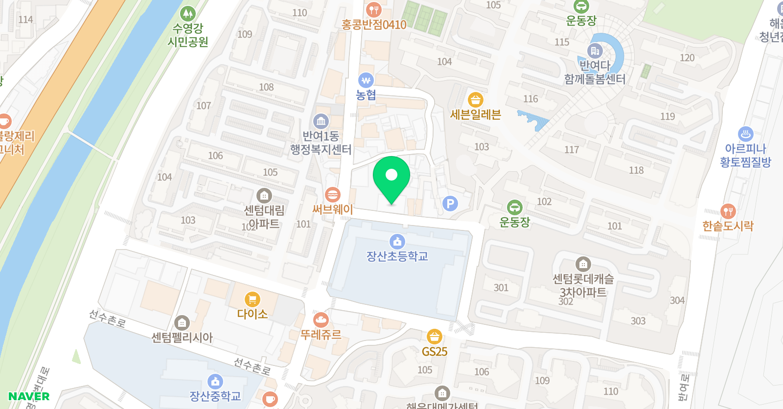 다수인 부산반여점 위치