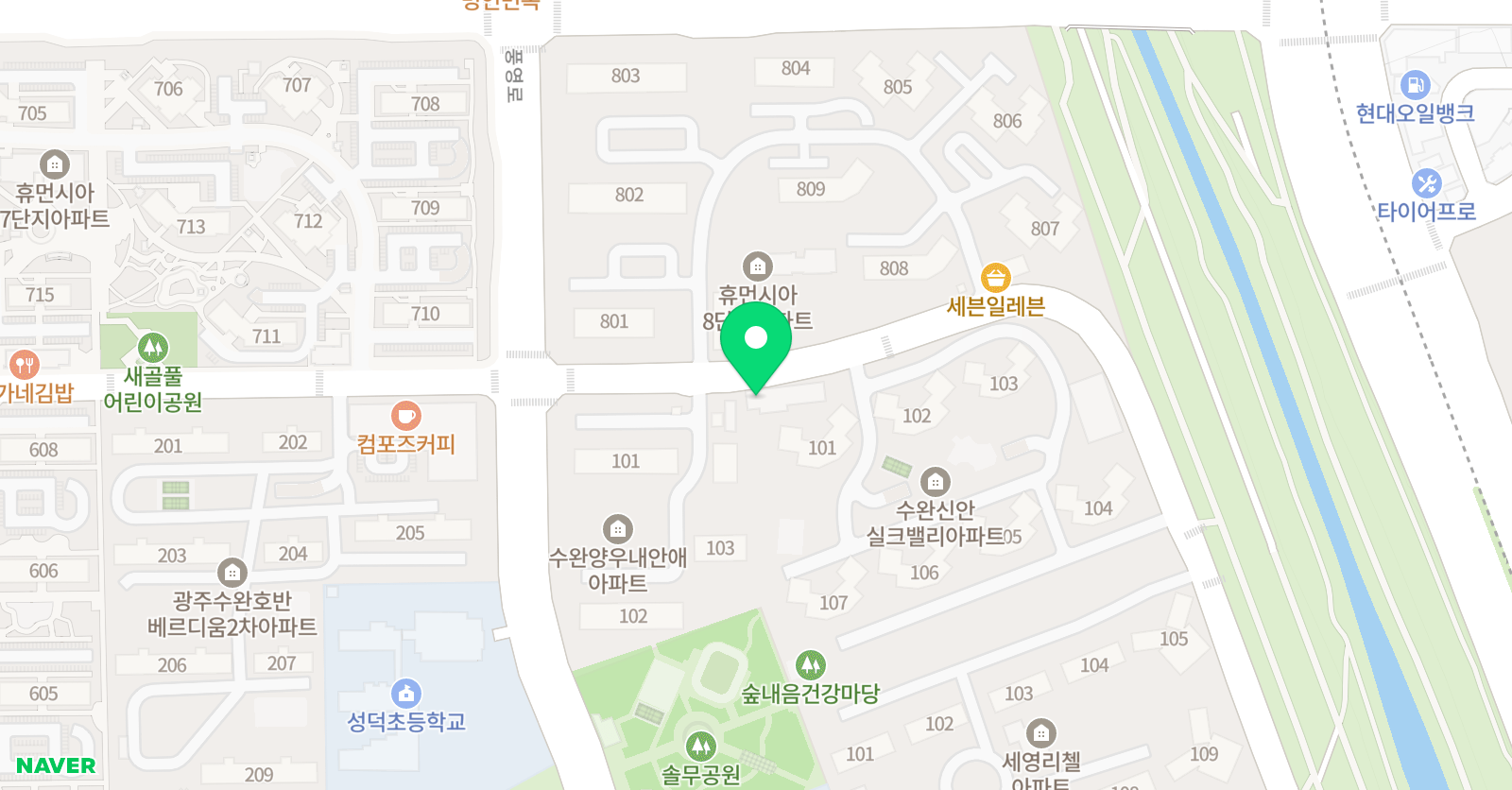 수완EQ 피아노학원 위치