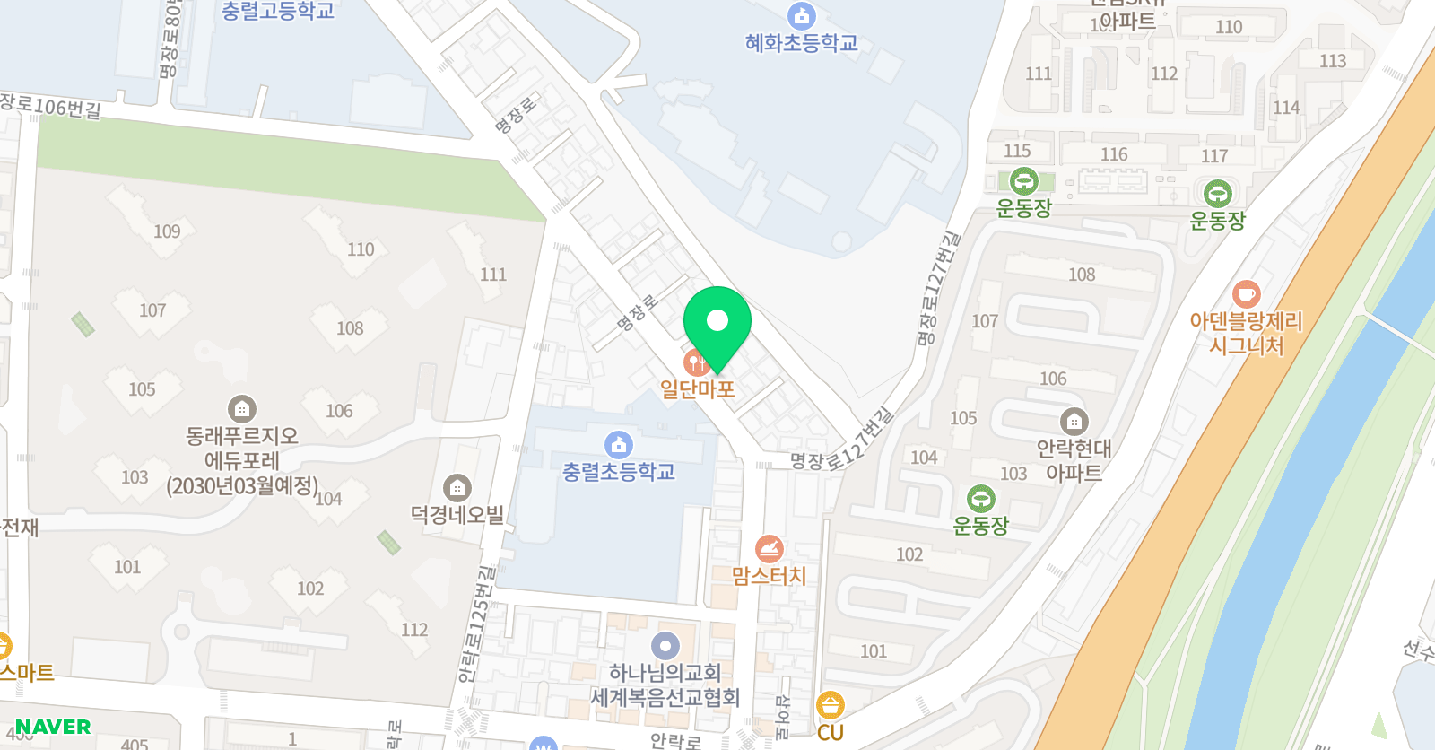 한솔노피곰 안락스카이학원 위치