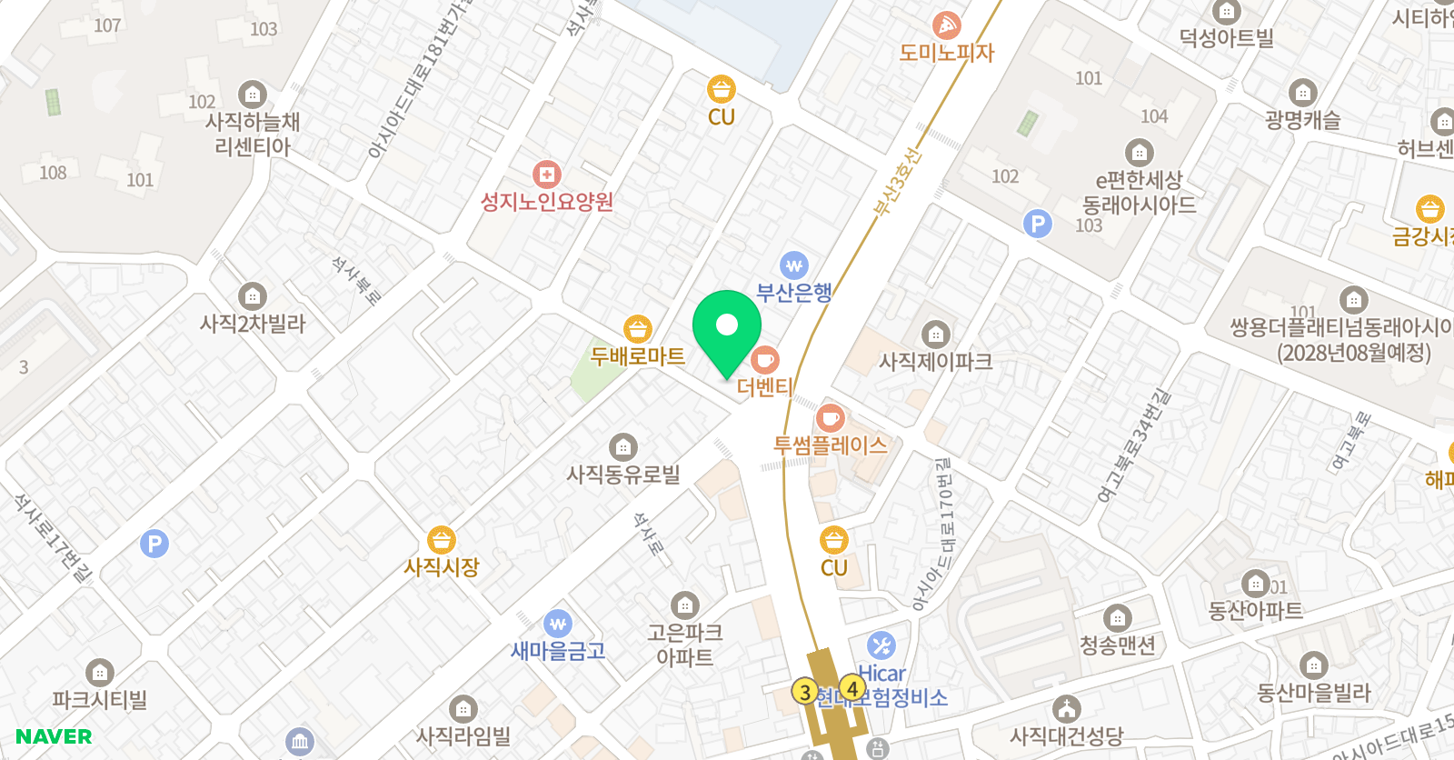 사직소마센터 학원 위치