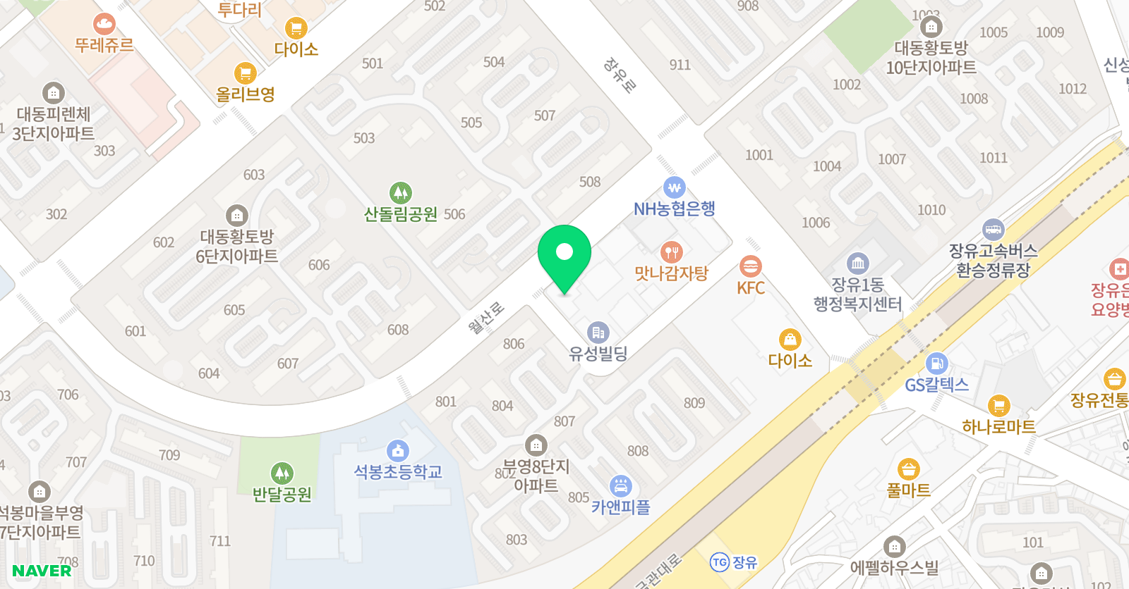 빨간펜수학의달인 김해장유석봉점 위치