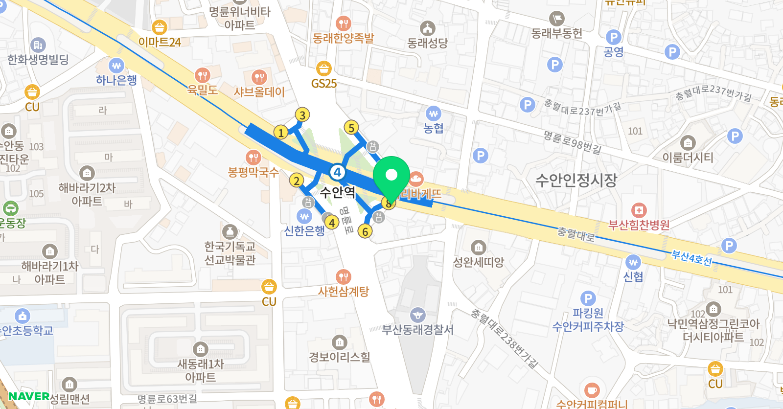 부산뮤즈 실용음악학원 부산뮤즈실용음악학원 위치