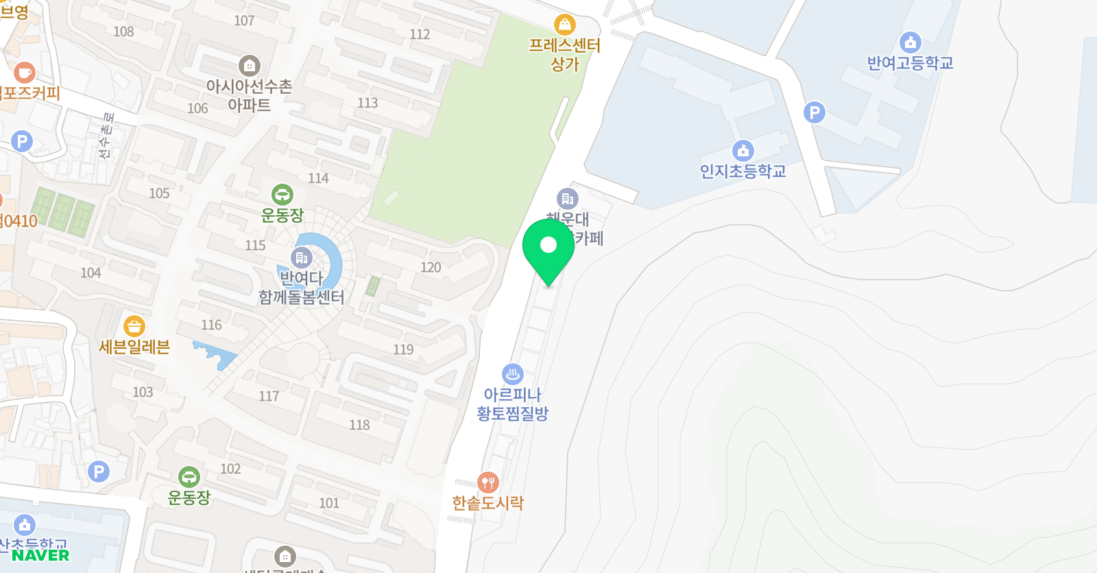 윤선생 영어숲 반여어학원 위치