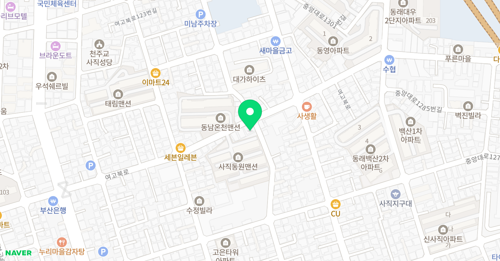 금정 태권도 위치