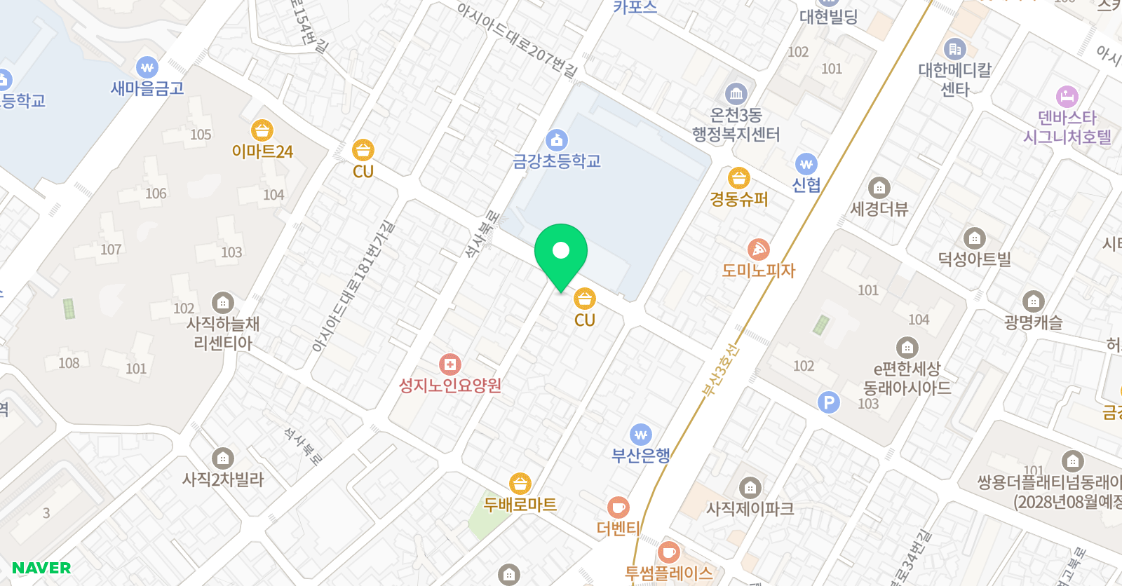 리드인 사직금강점 위치