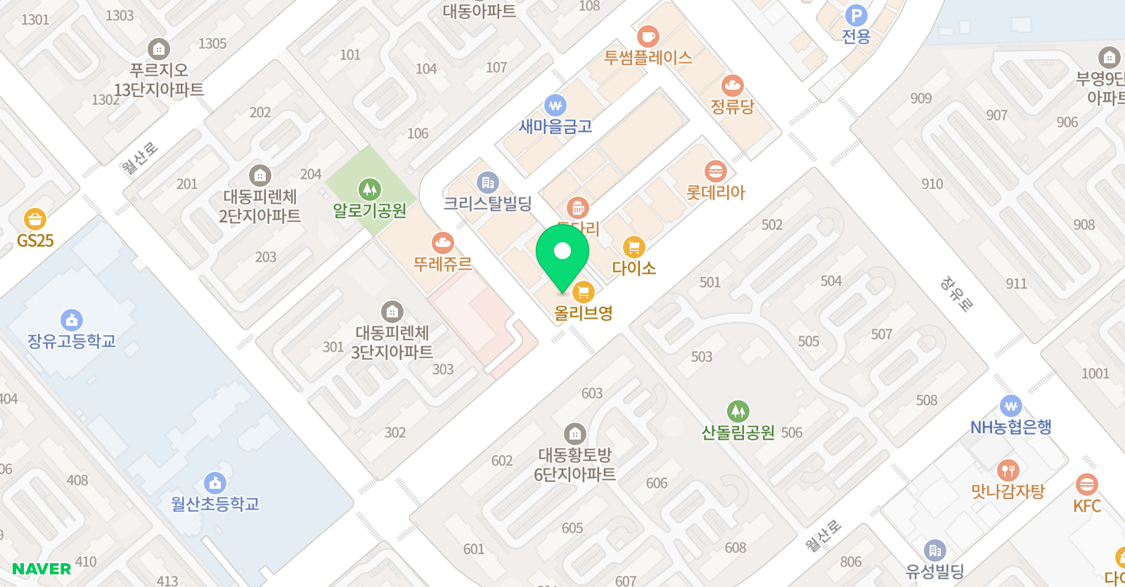 아이엠수학 장유코아학원 위치