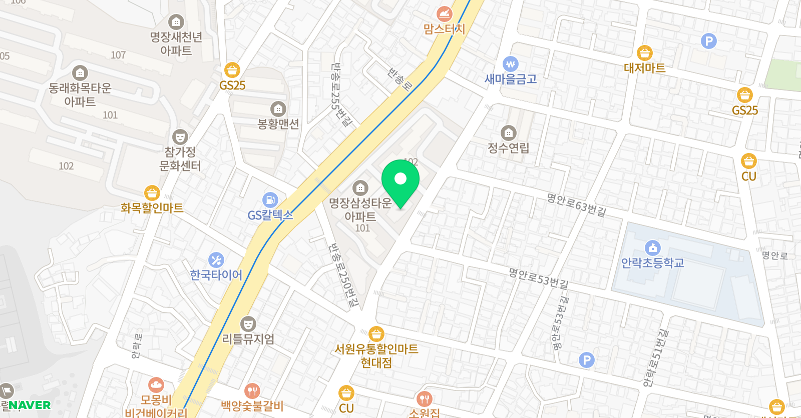참좋은 학원 위치