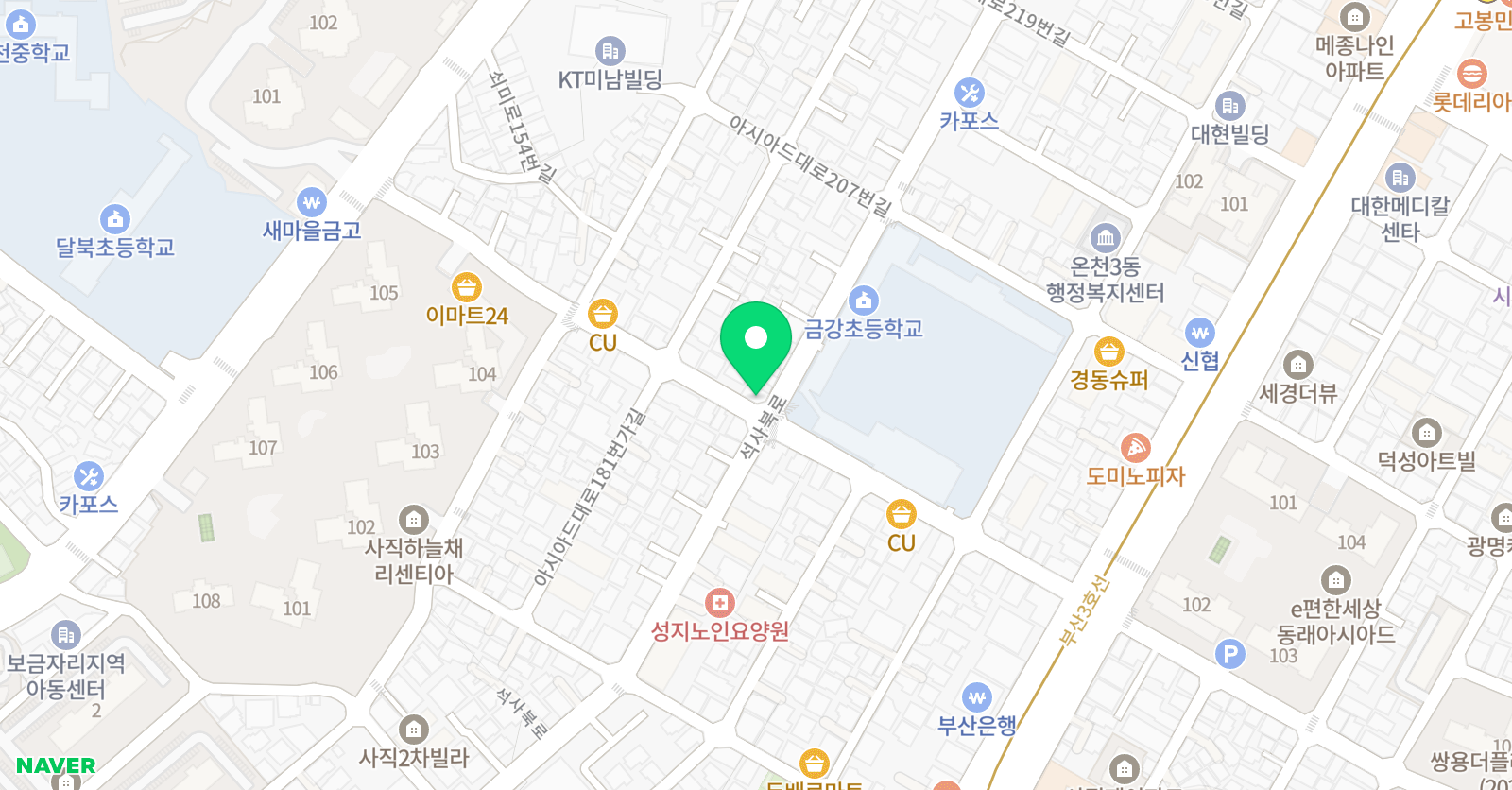 푸르넷 공부방 사직온천점 위치