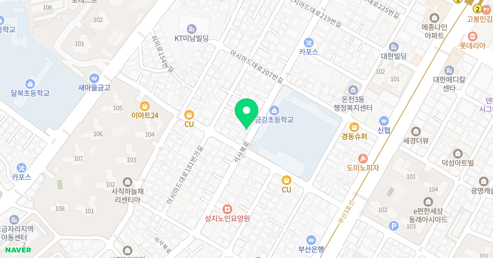 푸르넷 공부방 동부산지점 위치