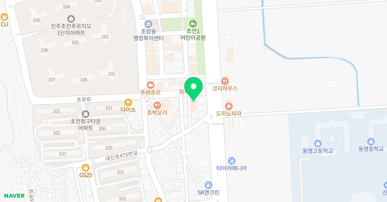 초전 LUX 수학학원 위치