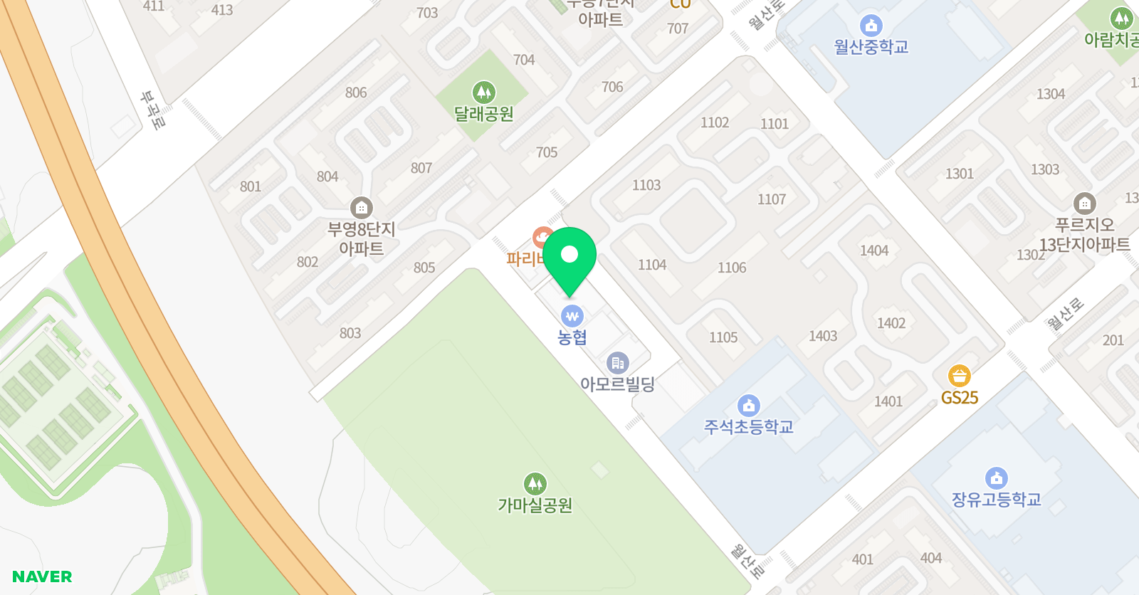 푸르넷 공부방 채움플러스 학원 위치