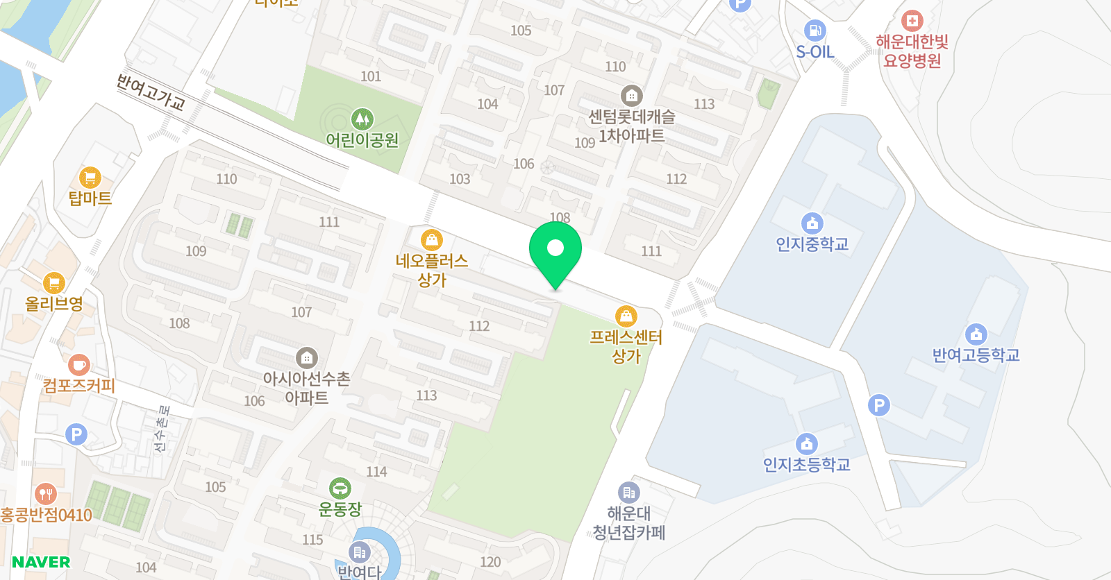 리드인 반여선수촌점 위치