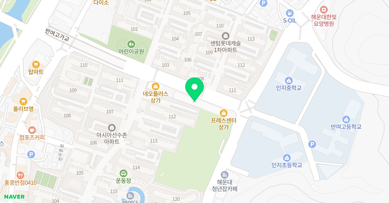 제니스잉글리시 영어학원 위치