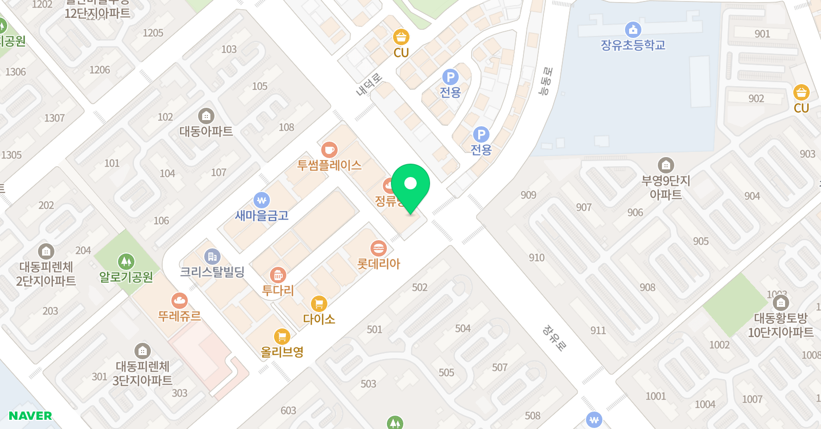 탑스 영어수학학원 위치