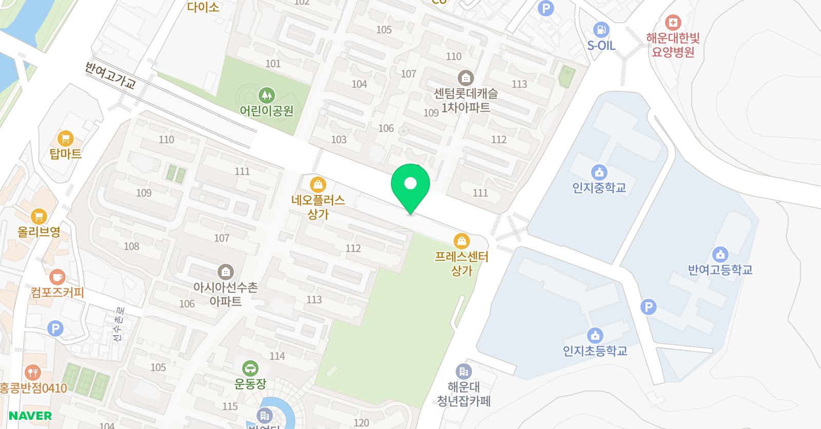 센텀강 수학 학원 위치