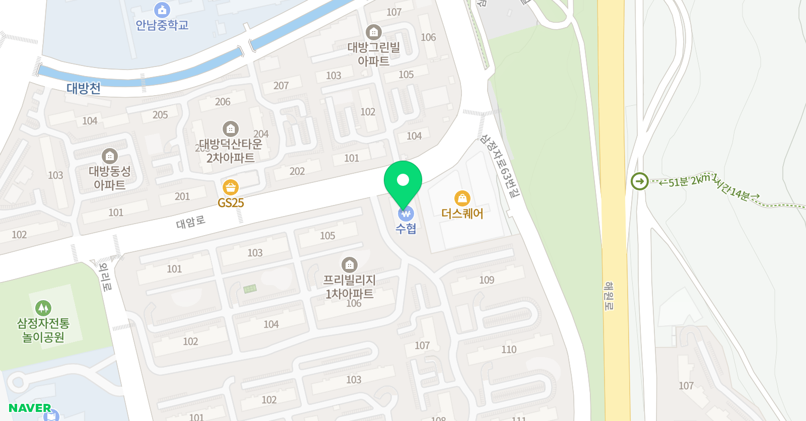 에스제이 음악학원 위치