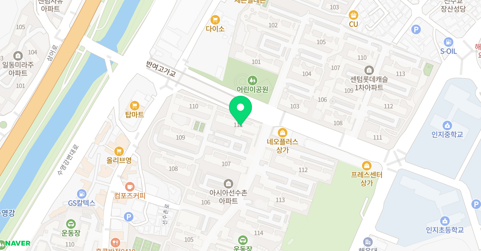아소비 부산반여1점 위치