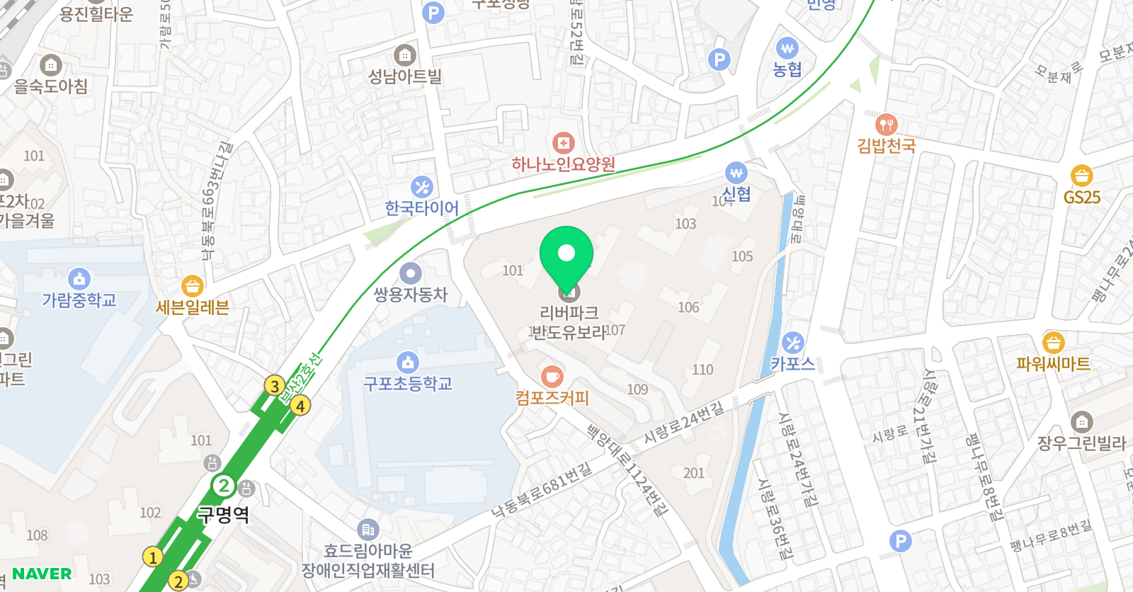 삼성영어셀레나 구포영어교습소 위치