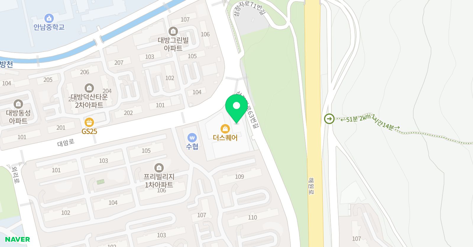 압구정 엠케이 학원 위치