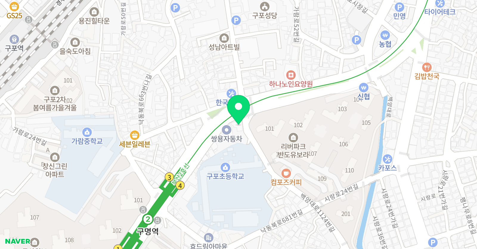구포라온 음악학원 위치