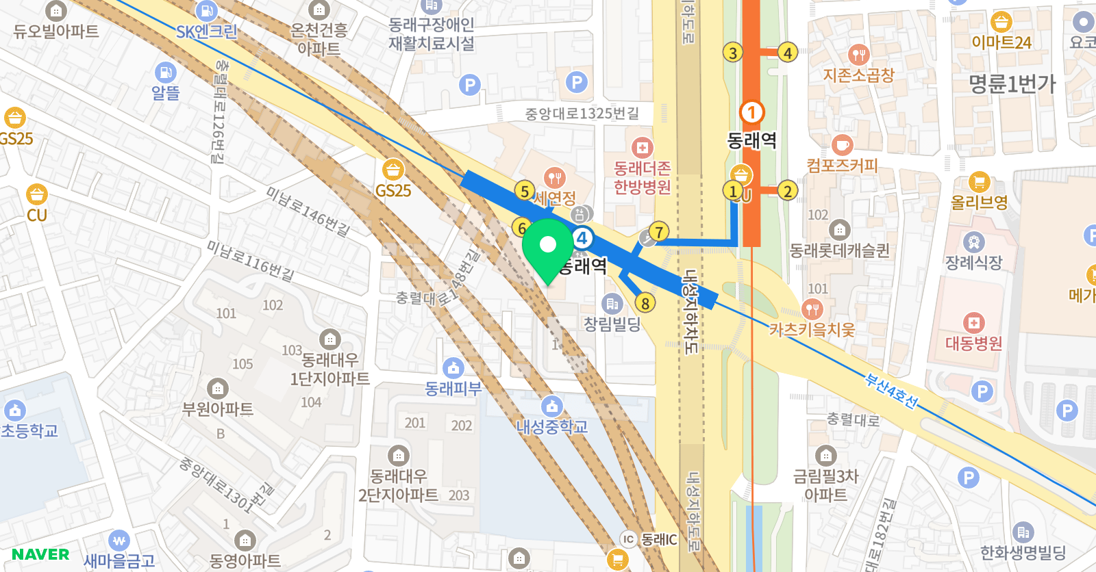 동래 한양학원 위치