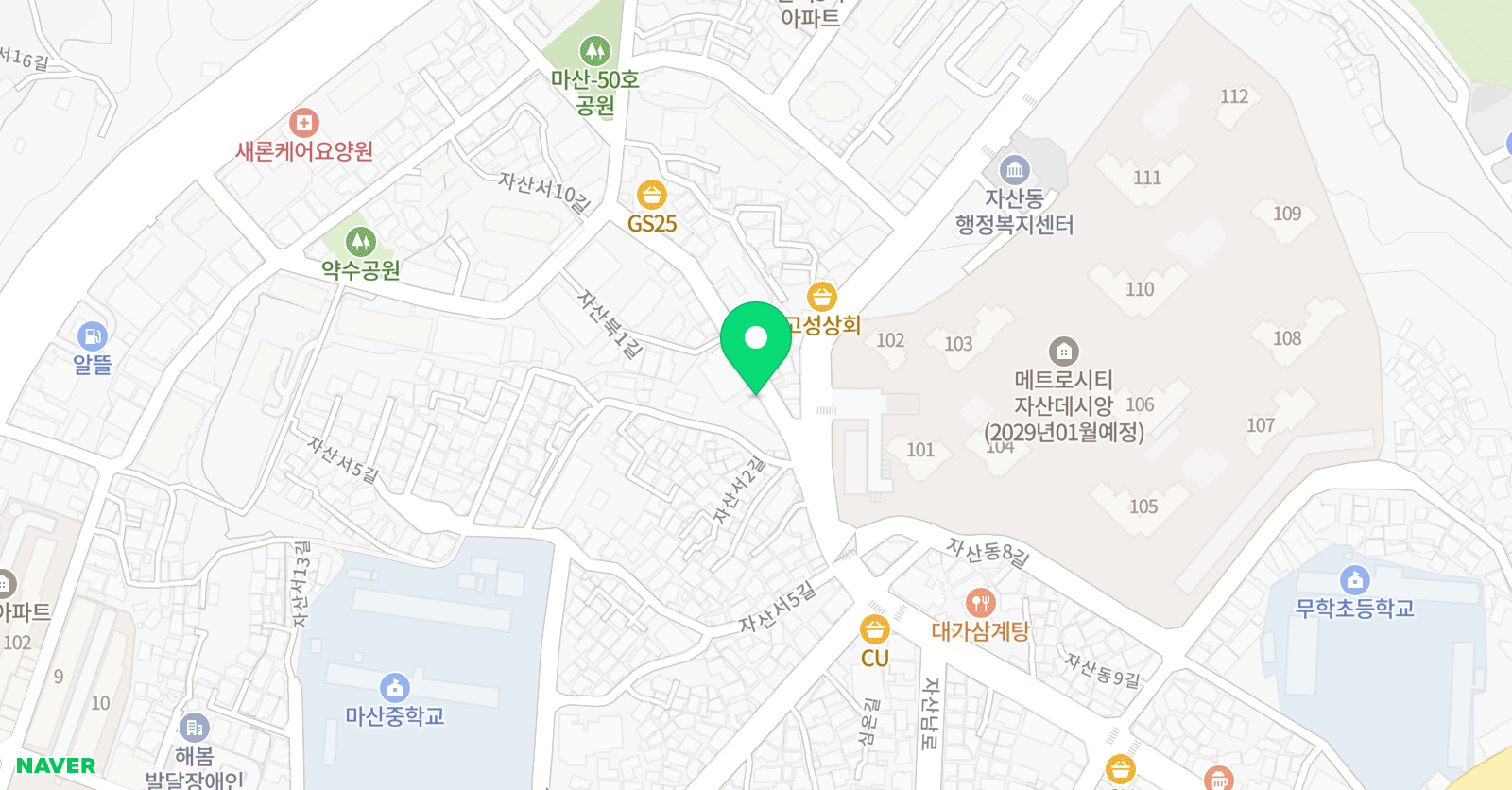 예스E앤M 학원 위치