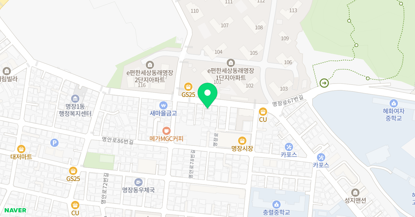 에스(S) 수학전문학원 위치