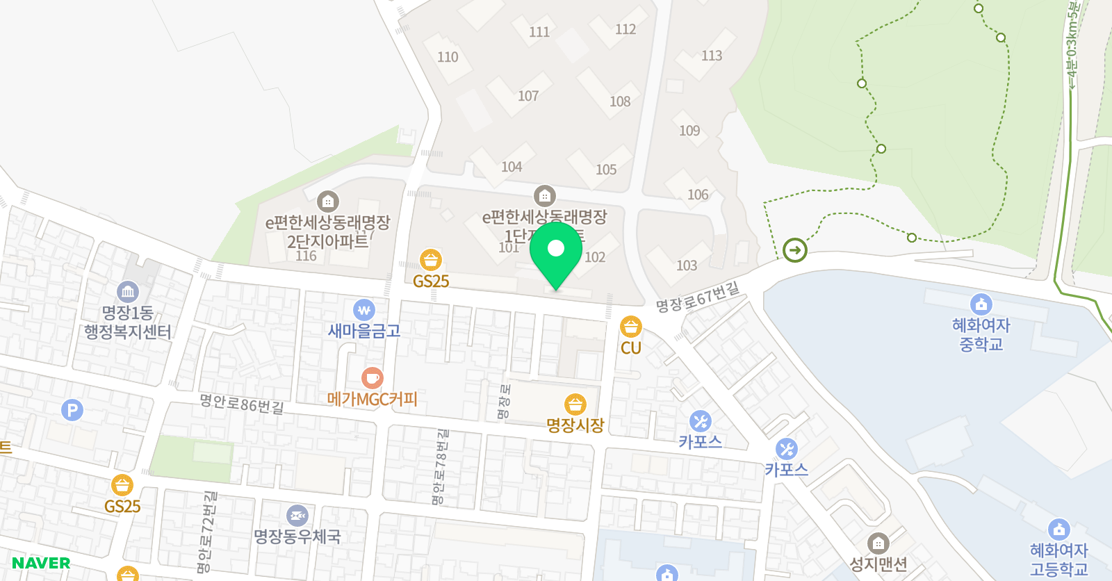 삼성영어 명장이편한교실 위치