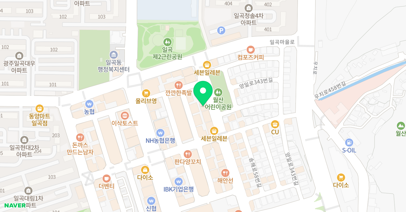 윤선생 영어숲 일곡학원 위치