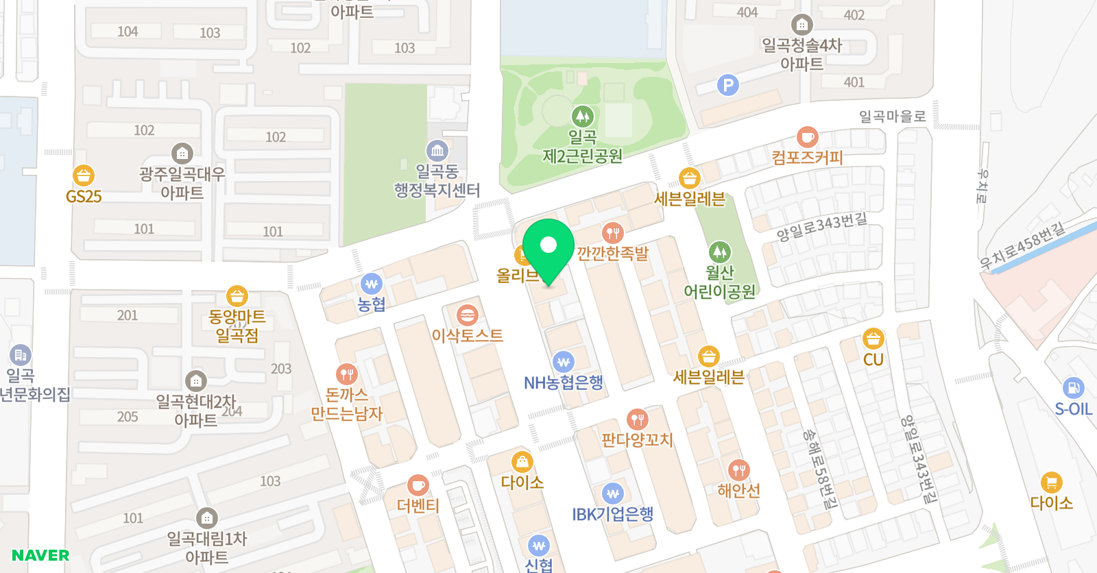 눈높이러닝센터 일곡학원 위치