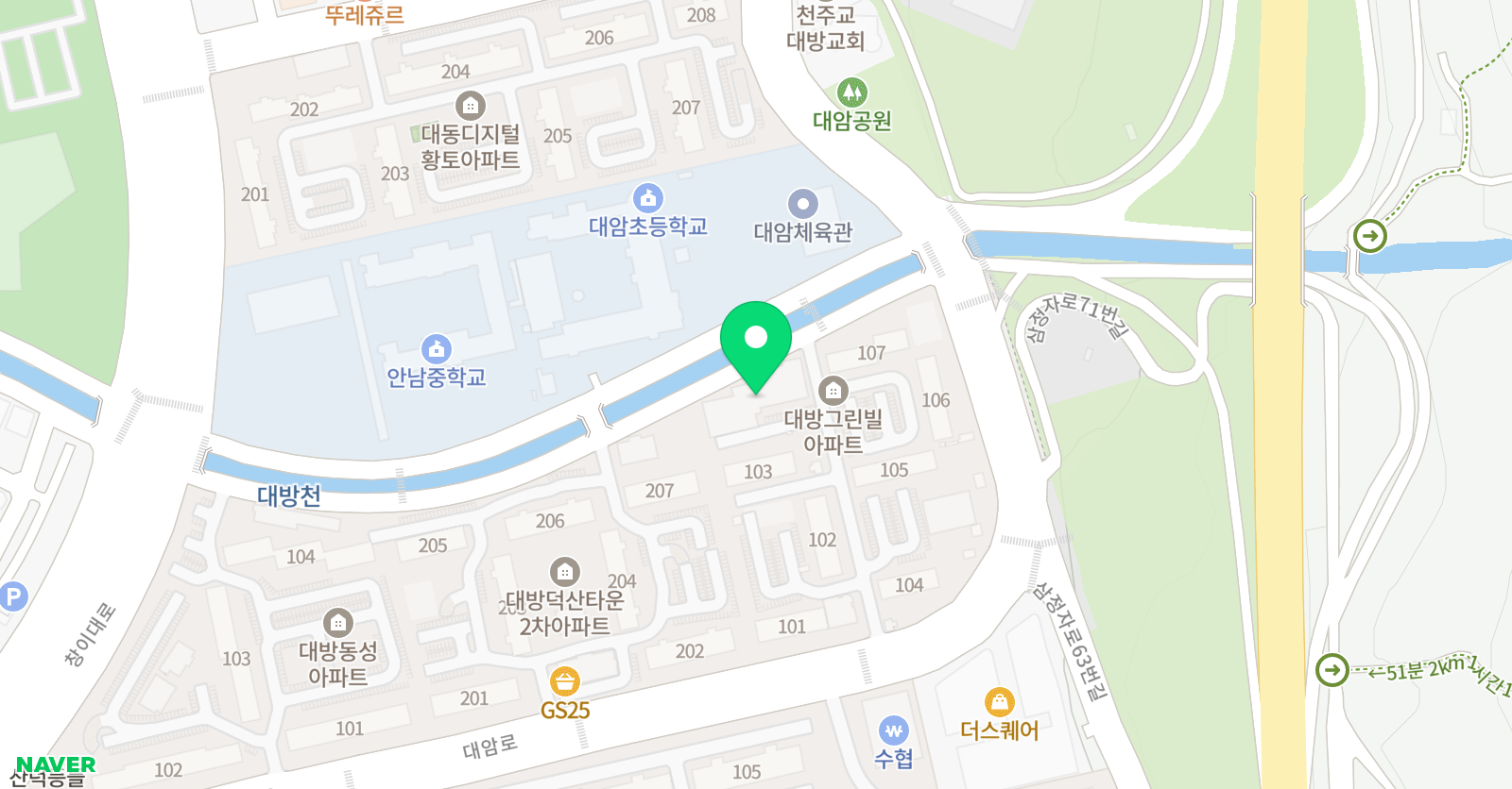 엉뚱한브레인 학원 위치