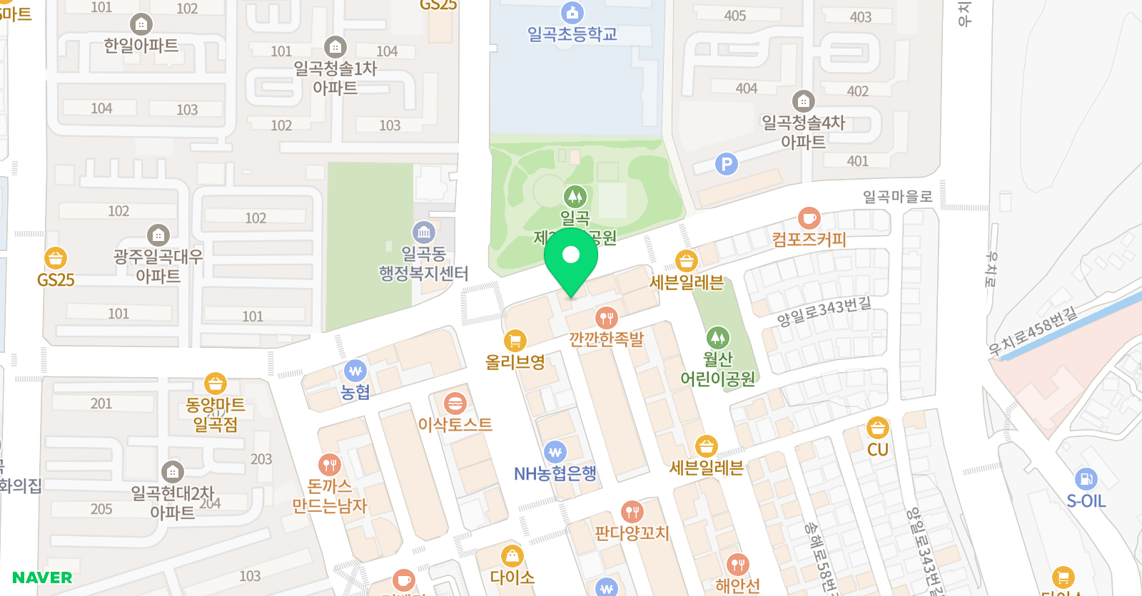 한수위 수학전문학원 일곡교육원 위치